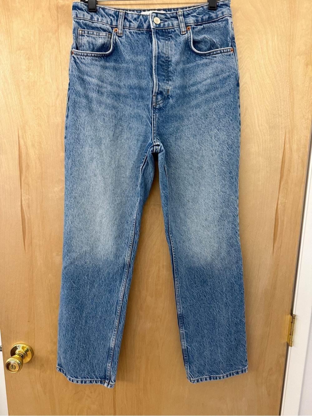 Reformation Cynthia High Rise Straight Jeans in Colorado: 29 - Picture 8 of 16